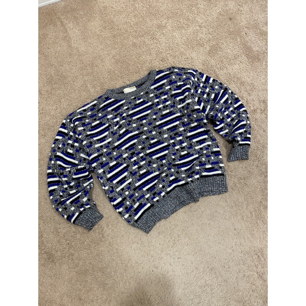 Vintage 90s 3D Knit Sweater Men's Large  Australia Hip Hop 90s Multicolor Coogi